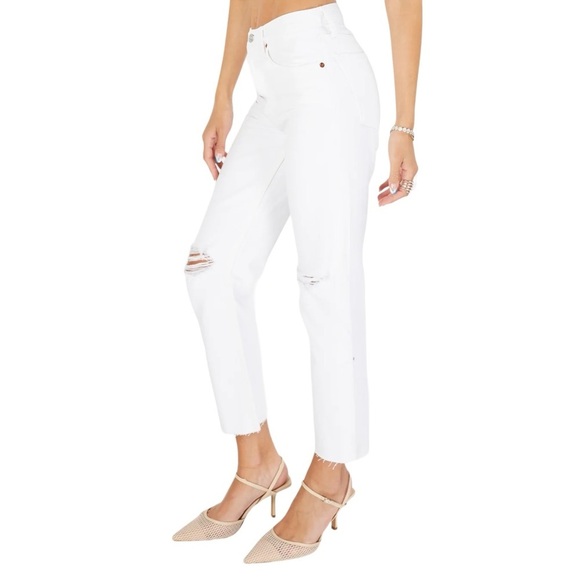 RE/DONE 70s Stove Pipe Jeans distressed white